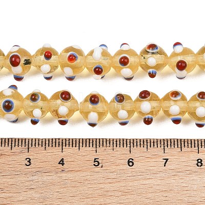 Handmade Bumpy Lampwork Beads Strands LA-CBA05D6-01-07-1