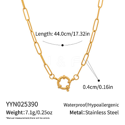Minimalist 4MM 304 Stainless Steel Paperclip Chain Necklaces for Women EE6470-2-1