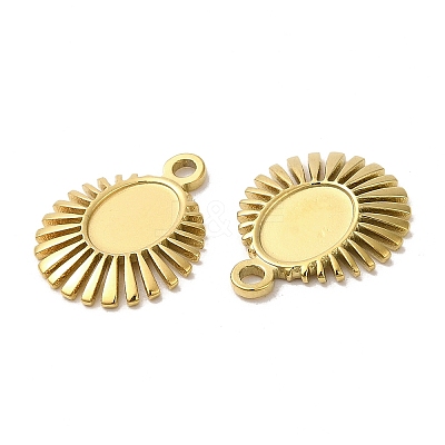 Ion Plating(IP) 304 Stainless Steel Pendant Cabochon Settings STAS-L020-013G-1