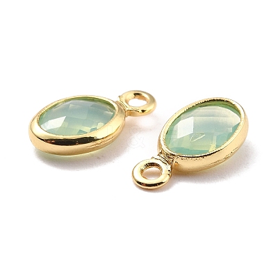 Eco-Friendly Brass with Glass Pendants KK-K268-01L-1