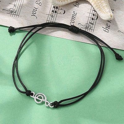 Korean Waxed Polyester Cord Adjustable Bracelets BJEW-JB11590-01-1