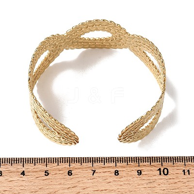 304 Stainless Steel Cuff Bangles for Women BJEW-H635-04G-1