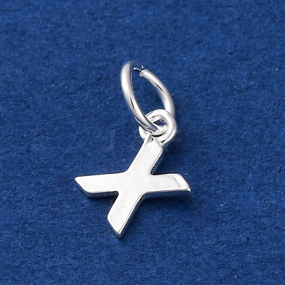 925 Sterling Silver Letter Charms STER-C012-01S-X-1