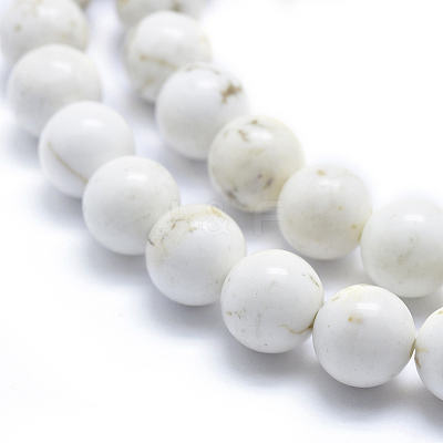 Natural Magnesite Beads Strands TURQ-G148-09-8mm-1