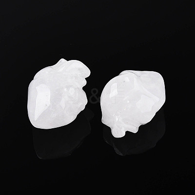Natural Quartz Crystal Heart Beads G-T144-04B-1