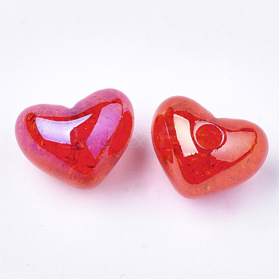 Transparent Crackle Acrylic Beads TACR-S148-04F-1