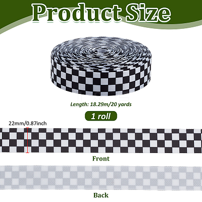 1 Roll Polyester Ribbons OCOR-PH0007-15B-1