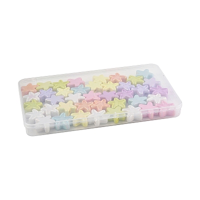 40Pcs UV Plating Opaque Acrylic Beads OACR-FS0002-26-1