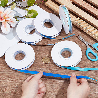 5 Rolls Single Face Polyester Satin Ribbon SRIB-CY0001-38A-1