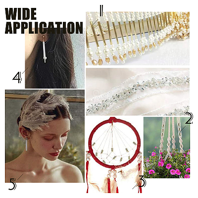 60Pcs 4 Styles Brass Tube Beads KK-PH0002-31G-1
