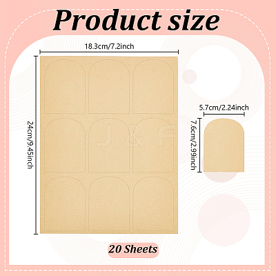 20Sheets Paper Label Stickers AJEW-PH0010-20B-02-1