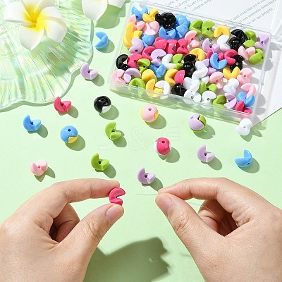 8 Colors Acrylic Bead OACR-CJ0001-81-1