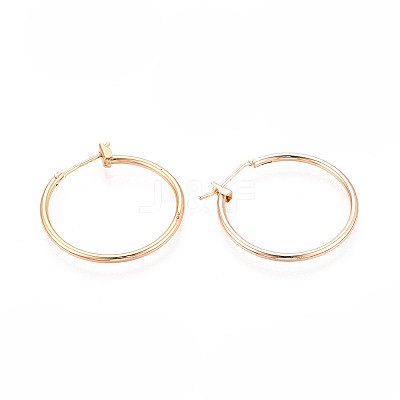 304 Stainless Steel Hoop Earrings EJEW-T048-25C-G-1