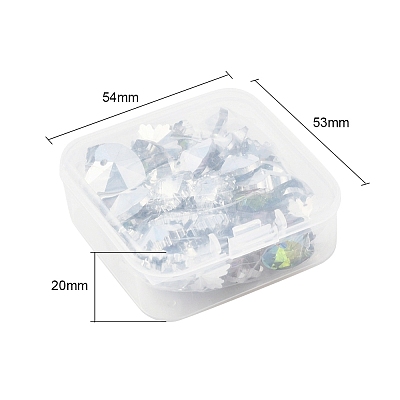40Pcs 4 style Electroplated Glass Pendants EGLA-YW0001-12-1