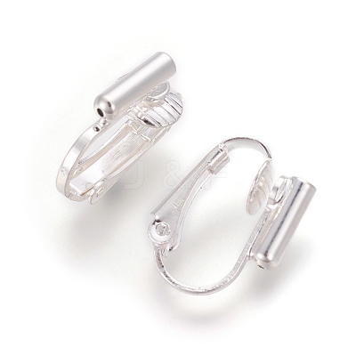 Brass Clip-on Earring Converters Findings KK-L175-01S-1