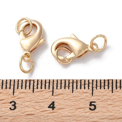 Rack Plating Brass Lobster Claw Clasps KK-F090-26LG-02-1