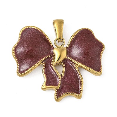 304 Stainless Steel Enamel Pendants LS-STAS-P408-17C-G-1