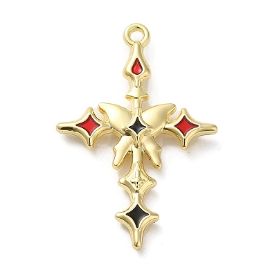 Spray Painted Alloy Pendants PALLOY-O001-08A-G-1