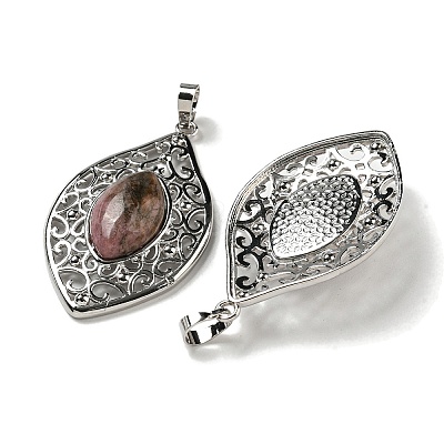 Natural Rhodonite Pendants G-Q158-02J-1