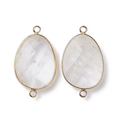 Natural Quartz Crystal Connector Charms G-C110-02A-KCG-1