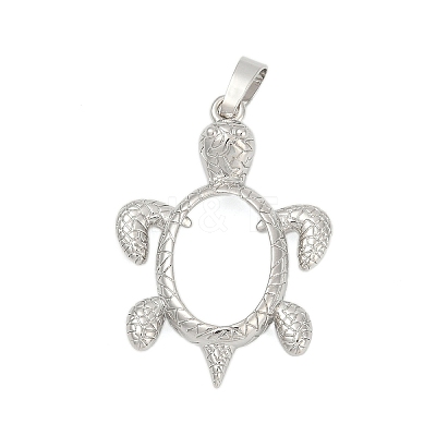 Brass Pendant Cabochon Settings KK-S521-16A-P-1