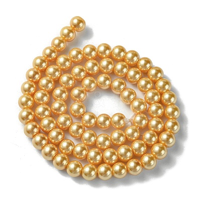 Eco-Friendly Dyed Glass Pearl Bead Strands HY-A008-6mm-RB112-1