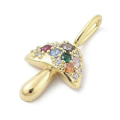 Brass Micro Pave Cubic Zirconia Pendants KK-S514-04F-G-1