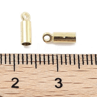 Rack Plating Brass Cord Ends KK-P274-01A-LG-1