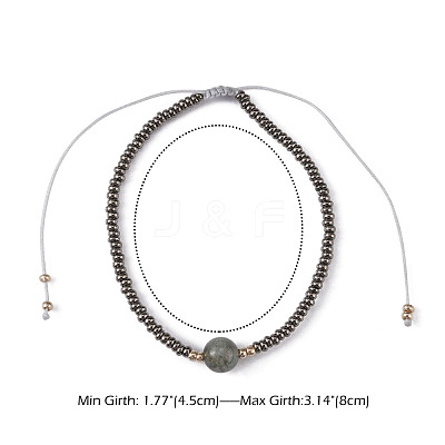 Nylon Thread Braided Beads Bracelets BJEW-JB04346-04-1