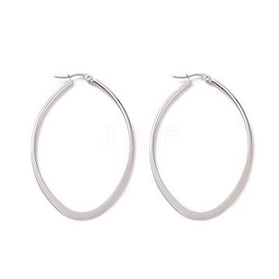Tarnish Resistant 304 Stainless Steel Hoop Earring LS-EJEW-P066-42P-1