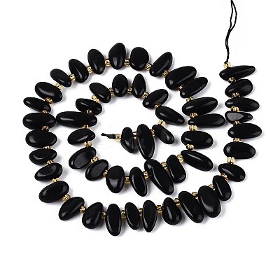 Natural Obsidian Beads Strands G-Z091-A40-1