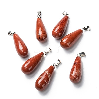 Natural Red Jasper Pendants G-F707-05-1