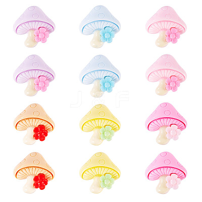 30Pcs Opaque Resin Cabochons CRES-TA0001-46-1