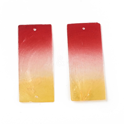 Spray Painted Capiz Shell Big Pendants SSHEL-T012-19-1