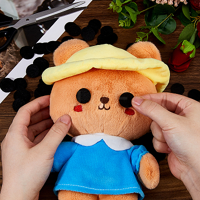 1000Pcs Flat Round Felt Fabric DIY-DC0003-89A-1