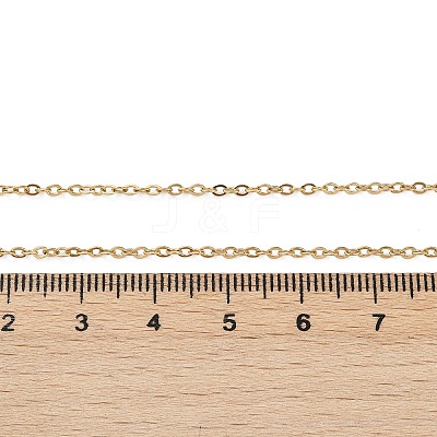 Ion Plating(IP) 304 Stainless Steel Cable Chain Necklace STAS-T040-PJ205-45-1