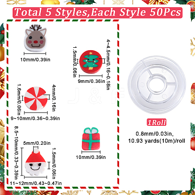 Christmas DIY Bracelets Jewelry Making Kit DIY-SC0026-08-1