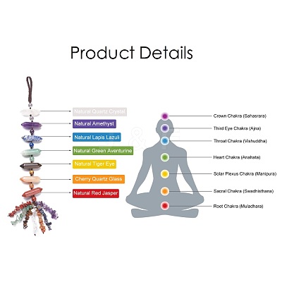 Chakra Hanging Ornament HJEW-K032-02-1