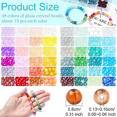 Glass Round Beads DGLA-YW0001-26-1