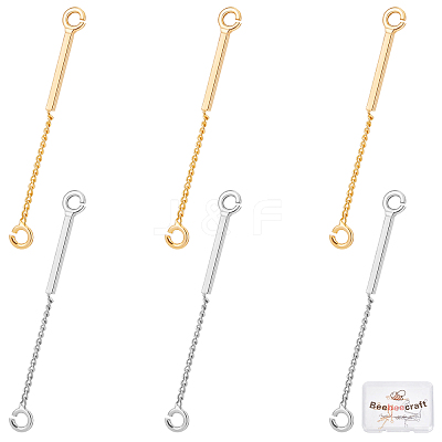 16Pcs 2 Colors Brass Links KK-BBC0002-30-1