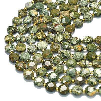 Natural Rhyolite Jasper Beads Strands G-C116-A99-01-1