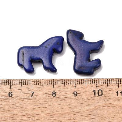 Synthetic Turquoise Dyed Horse Beads G-B015-09-1