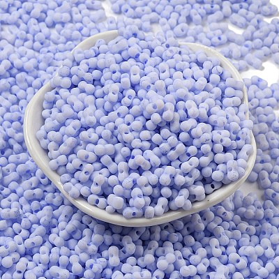 Macaron Color Opaque Frosted Glass Seed Beads SEED-K009-12B-12-1