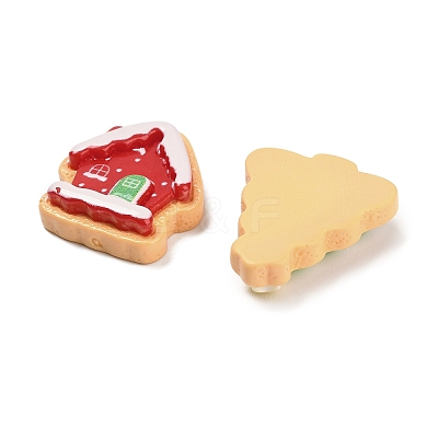 Christmas Opaque Resin Cabochons CRES-I049-01-1