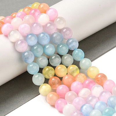 Gradient Color Natural Selenite Dyed Beads Strands X-G-H067-A04-8MM-1