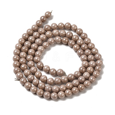 Cubic Zirconia Imitation Pearl Bead Strands ZIRC-P109-03B-07-1