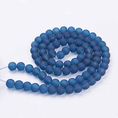 Baking Paint Transparent Glass Bead Strands GLAA-S031-10mm-31-1
