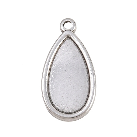 304 Stainless Steel Pendant Cabochon Settings STAS-D264-08E-P-1