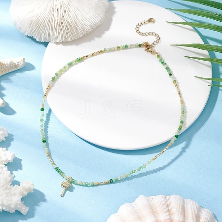 Summer Beach 304 Stainless Steel Pendant Necklaces for Women NJEW-JN05241-02-1