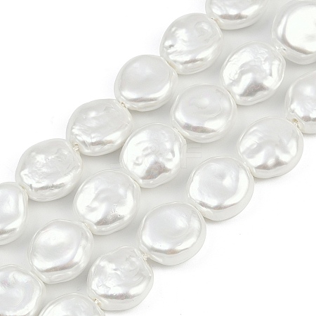 Electroplated Glass Beads Strands GLAA-H039-05A-1